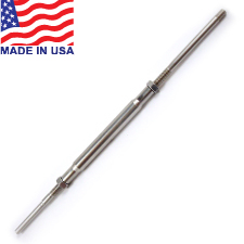 Traditional Handy Crimp Threaded Termination Turnbuckle - 1/8" - 14TTCLL18S 