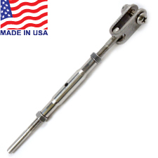 Traditional Toggle Jaw Turnbuckle (Short Barrel) - 1/8" - 14TT2LL18A 