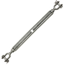 Jaw & Jaw Turnbuckles 7/8" x 18" (Galvanized)